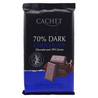 Шоколад екстра чорний CACHET "Dark Chocolate", 70 % кaкao, 300 г