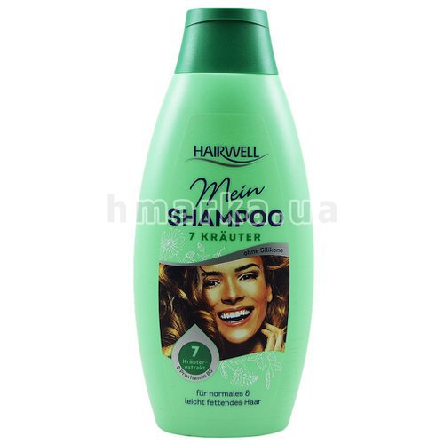 Фото Шампунь Hairwell "7 трав" для нормальных и быстро жирнеющих волос, 500 мл № 1