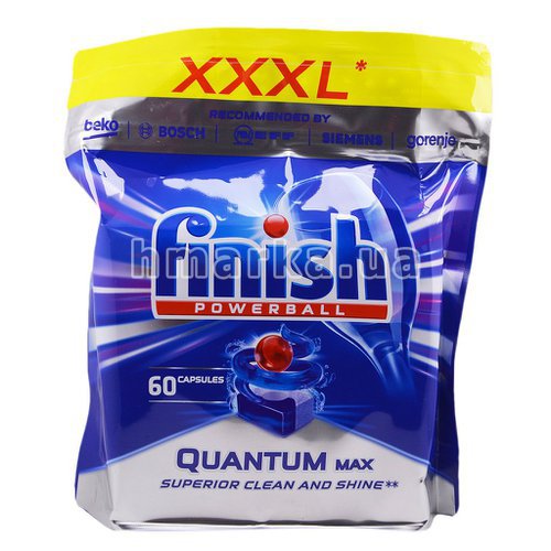 Фото Капсулы для посудомойки Finish Quantum MAX, 60 шт. № 1
