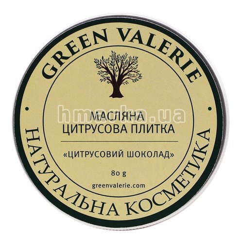 Фото Масляная плитка для тела Цитрусовый Шоколад Green Valerie, 80 г № 1
