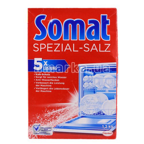 Фото Соль для посудомоечных машин Somat, 1,2 кг № 1
