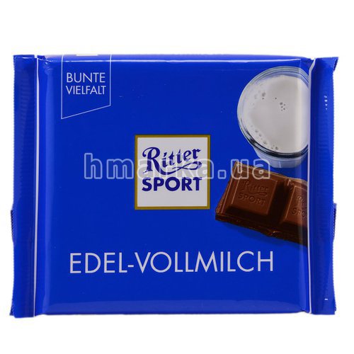 Фото Шоколад молочный Ritter Sport Edel-Vollmilch 35 % kakao,100 г № 1
