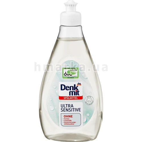 Фото Жидкость для мытья посуды Denkmit "Ultra Sensitive" гипоалергенный, 500 мл № 1