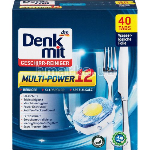 Фото Таблетки для посудомойки Denkmit Multi-Power 12, 40 шт. № 1