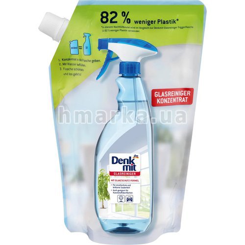 Фото Средство для мытья окон Denkmit в запаске, 333 ml № 1