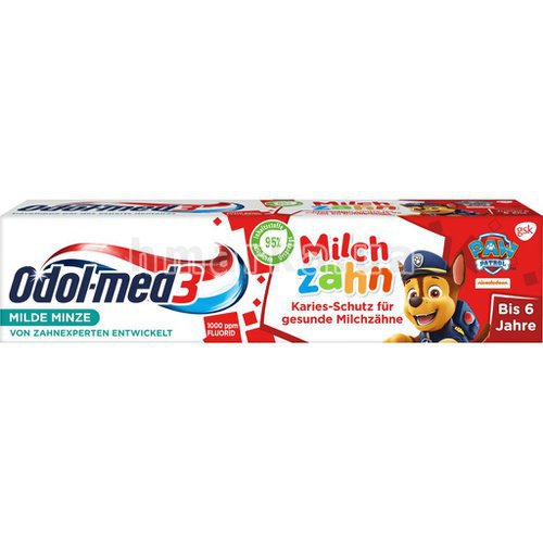 Фото Зубная паста Odol-med 3 детская "Молочные зубы" до 6 лет, 50 мл № 8
