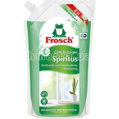 Фото Средство для мытья стекла Frosch "Spiritus" в запаске, 950 мл № 1