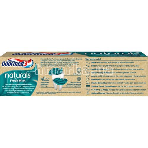 Фото Натуральная зубная паста Odol med 3 Fresh Mint, 75 мл № 4
