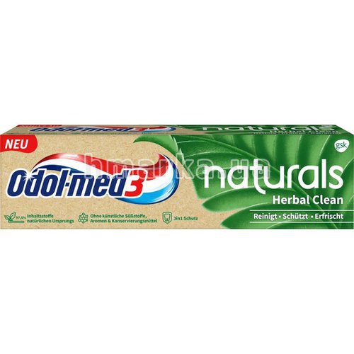 Фото Натуральная зубная паста Odol med 3 Herbal Clean, 75 мл № 2