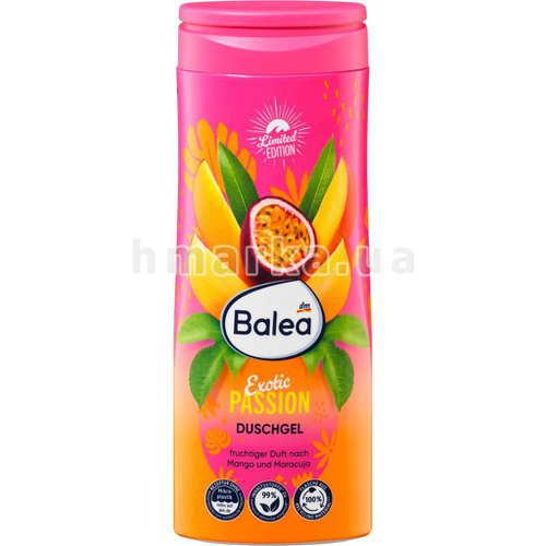 Фото Гель для душу Balea Exotic Passion з літнім ароматом манго, 300 мл № 1