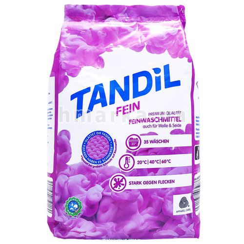 Фото Стиральный порошок Tandil "Fein" для цветных деликатных вещей, 35 стирок, 1.75 кг № 1