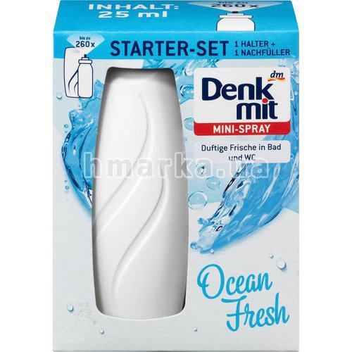 Фото Освежитель воздуха мини-спрей Denkmit Ocean Fresh, стартовый набор, 25 мл № 1