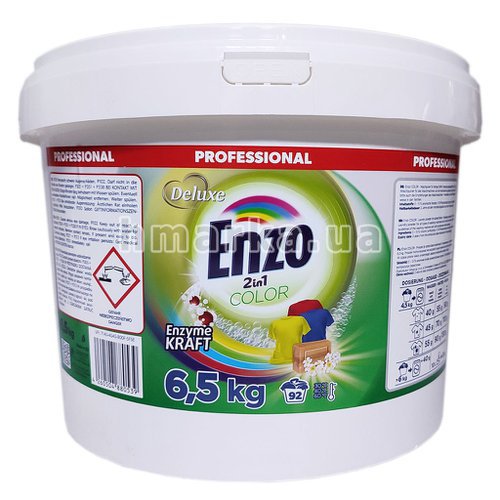 Фото Порошок для стирки цветной одежды Enzo Color на 92 стирки, 6.5 кг № 1