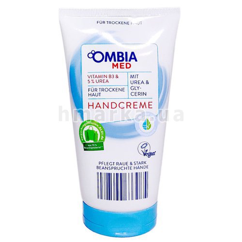 Фото Зволожуючий крем для рук Ombia з 5% Сечовини та вітаміном В3, для сухої шкіри, 150 мл № 1