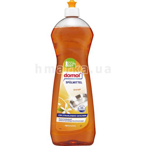 Фото Засіб для миття посуду Domol Апельсин, 1000 мл № 1