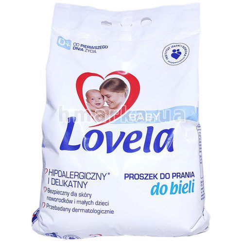 Фото Стиральный гипоаллергенный детский порошок Lovela Baby для белых вещей, на 27 стирок, 2.7 кг № 1