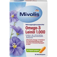 Омега-3 Mivolis льняное масло 1000 мг, 30 капсул