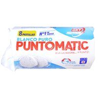 Стиральный порошок Puntomatic в таблетках с активным кислородом для белого белья, 8 шт.