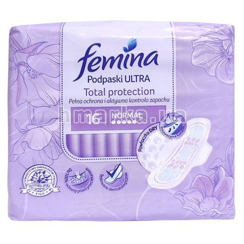 Фото Прокладки для интимной гигиены Femina Ultra normal, 16 шт. № 1