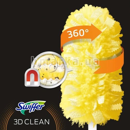 Фото Перьевые тряпки Swiffer для пыли Магнит для пыли 3D Clean Refill pack, 5 шт № 3