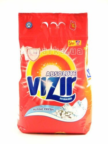 Фото Стиральный порошок Vizir "Альпийская свежесть" для белого белья, 5 кг № 1