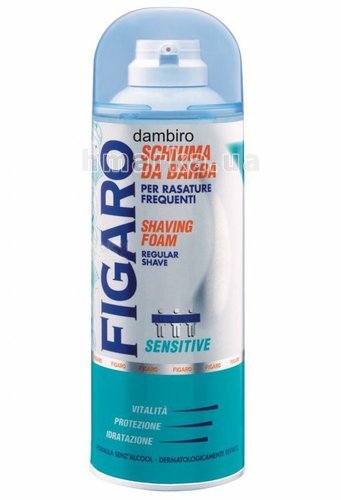 Фото Піна для гоління Figaro "Sensitive" для чутливої шкіри, 400 мл № 2