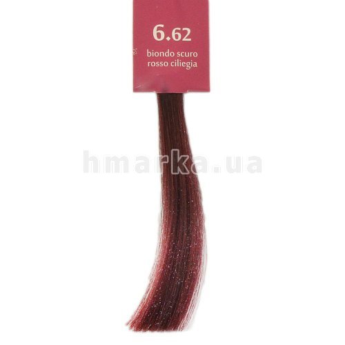 Фото Крем-краска для волос Brelil 6.62 темный вишнево-красный блонд, 100 мл № 1