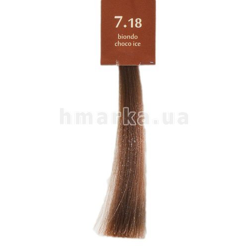 Фото Крем-краска для волос Brelil 7.18 блонд шокоайс, 100 мл № 1