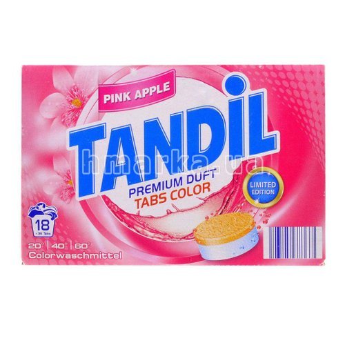 Фото Стиральный порошок Tandil "Pink Apple" в таблетках для цветного белья, 36 шт. № 1