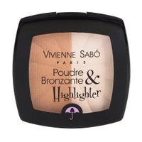 Vivienne Sabo POUDRE BRONZANTE & HIGHLIGHTER бронзирующая пудра с хайлайтером, 11 г