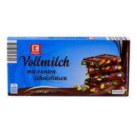 Шоколад  K-Classic "Vollmilch mit bunten Schokolinsen", 200 г