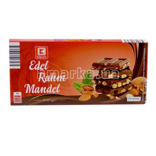 Фото Шоколад K-Classic Edel Rahm Mandel с миндальным орехом, 200 г № 2