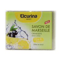 Натуральне німецьке мило Elcurina з оливковою олією і лимоном, 2 шт. по 150 г