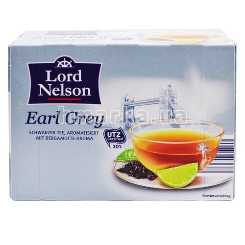 Фото Чорний пакетований чай Lord Nelson "Чорний", 40 шт. х 1,75 г № 1