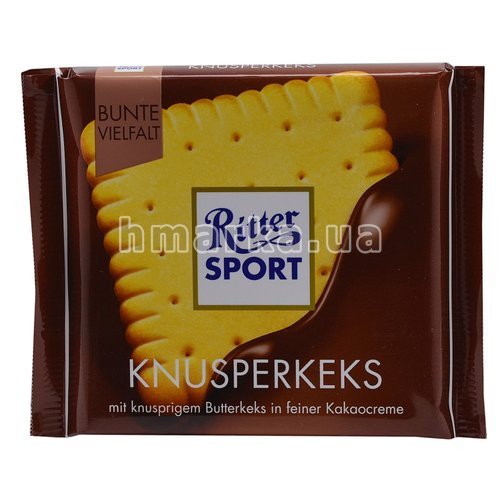 Фото Молочний шоколад Ritter Sport З печивом, 100 г № 1