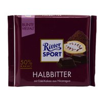 Шоколад Ritter Sport Темный Полугорький, 100 г