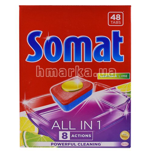 Фото Таблетки для посудомийки Somat All In One, 48 шт. № 1