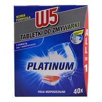 Таблетки для посудомойки W5 Platinum, 40 шт.