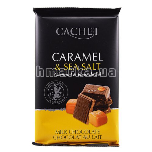 Фото Бельгійський шоколад Cachet Карамель та Сіль, 300 г № 1
