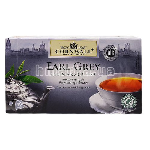 Фото Чорний чай з бергамотом у пакетиках Earl Grey, 40 шт. № 1