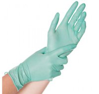 Одноразовые нитриловые перчатки цвет мята - 1 пара