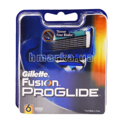 Фото Сменные кассеты для станка Gillette Fusion Proglide, 6 шт. № 1