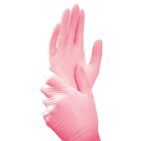 Перчатки нитриловые нежно-розовые пара размер М