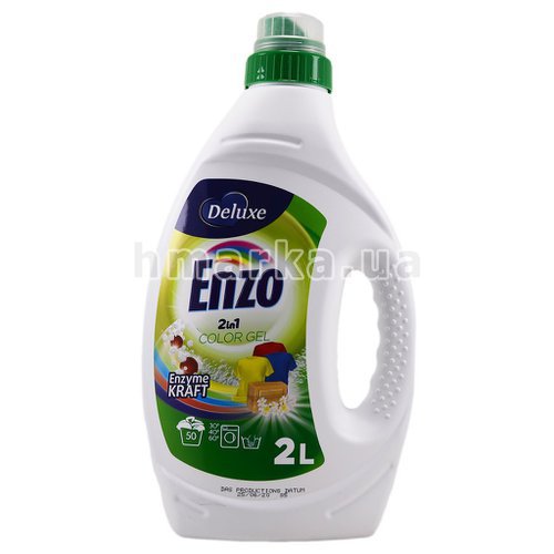 Фото Гель для прання кольорового одягу Enzo 2 in 1 Color Gel, 2 л № 1