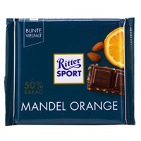 Шоколад Ritter Sport Мигдаль з апельсином 50% какао, 100 г