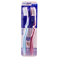 Зубна щітка Eurodont Класичний Догляд середня, 2 шт