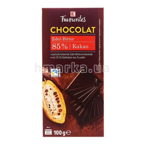 Фото Шоколад K-Classic Edel-Bitter 85% какао 100 г № 1