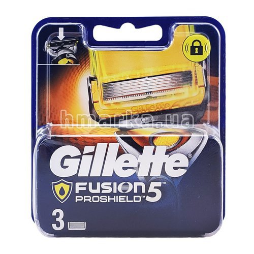 Фото Змінні касети для станка Gillette Fusion Proshield chill, 3 шт. № 1