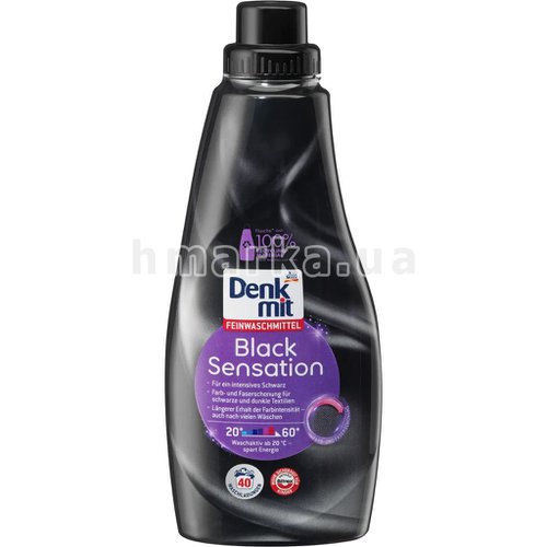 Фото Рідкий засіб для прання чорної білизни Denkmit Black Sensation на 40 прань, 1 л № 1
