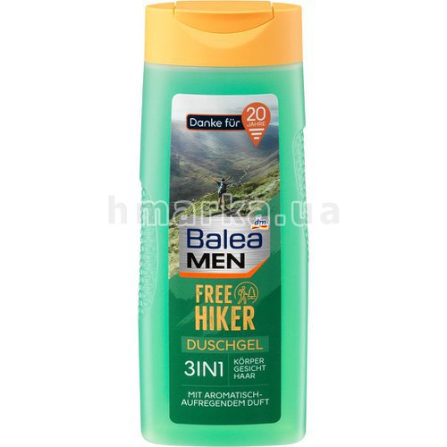 Фото Гель для душу і обличчя + шампунь Balea Men Free Hiker 3 в 1 чоловічий, 300 мл № 1